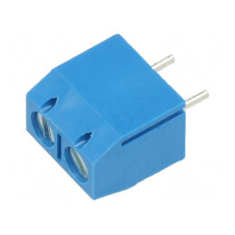 Regletă de conexiuni pentru PCB 90° 5mm, 2 borne | Electronic-mag.ro | Componente Electronice