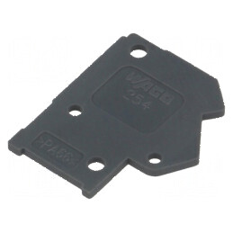 Placă extremitate gri închis H: 15,7mm L: 1mm D: 13,5mm 254 | Electronic-mag.ro | Componente Electronice