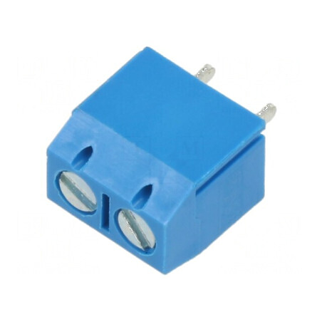 Regletă de conexiuni pentru PCB 90° 5mm, 2 borne | Electronic-mag.ro | Componente Electronice