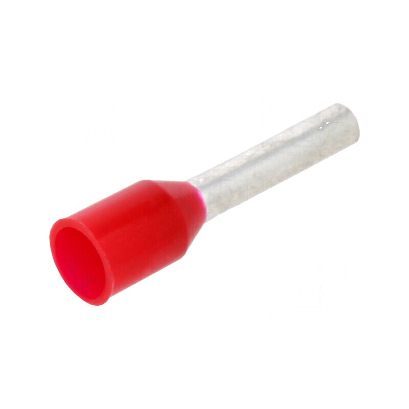 Vârf tub de capăt cupru 1mm² 8mm cositorit crimpat izolată | Electronic-mag.ro | Componente Electronice