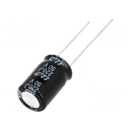 Condensator electrolitic THT 220uF 50VDC Ø10x16mm 5mm Raster | Electronic-mag.ro | Componente Electronice