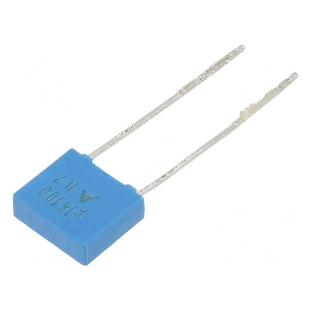 Condensator poliester 0,1uF 63VAC 100VDC 5mm ±10% THT | Electronic-mag.ro | Componente Electronice