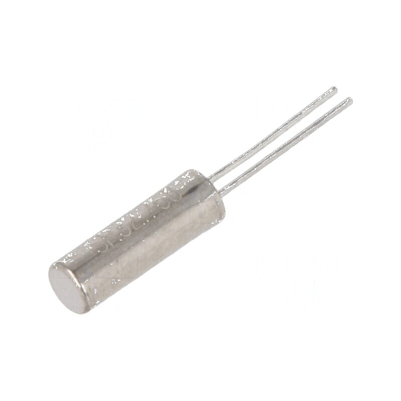 Rezonator de cuarț 32,768kHz ±20ppm 12,5pF THT TC26 Ø2x6mm | Electronic-mag.ro | Componente Electronice Rezonator de cuarț 32,768kHz ±20ppm 12,5pF THT TC26 Ø2x6mm | Electronic-mag.ro | Componente Electronice