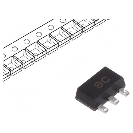 Tranzistor NPN bipolar 45V 1A 1W SOT89 | Electronic-mag.ro | Componente Electronice