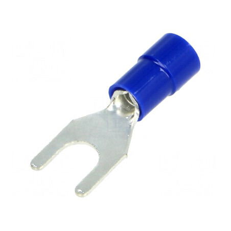 Furcă M5 Ø 5,2mm pentru cablu 1,5÷2,5mm2 izolată | Electronic-mag.ro | Componente Electronice
