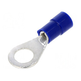 Vârf inelar M6 Ø 6,2mm pentru cablu izolată 1,5-2,5mm² crimpat | Electronic-mag.ro | Componente Electronice