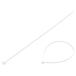 Colier de strângere poliamidă 380mm alb 230N | Electronic-mag.ro | Componente Electronice