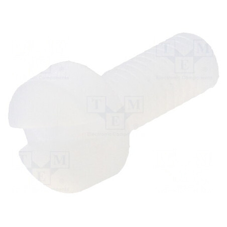 Şurub M3x8 cu cap rotund crestat din poliamidă | Electronic-mag.ro | Componente Electronice