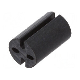 Bucșă de distanțare LED neagră Øext: 5,1mm ØLED: 5mm Lungime: 8mm | Electronic-mag.ro | Componente Electronice
