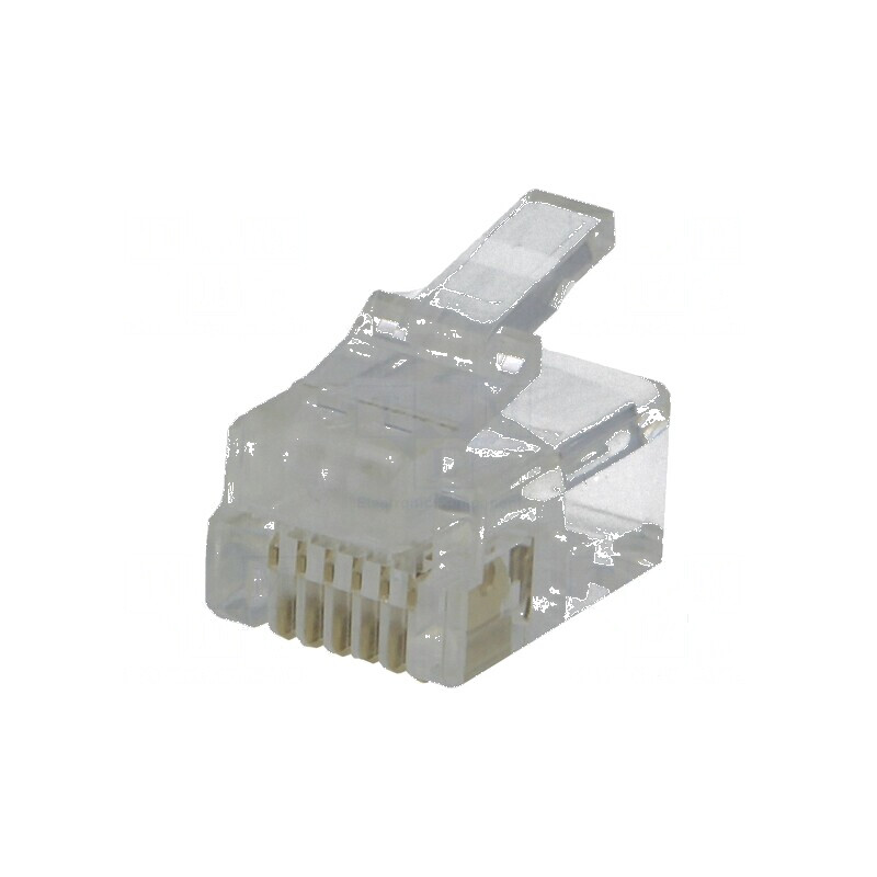 Conector RJ12 6 contacte bronz-fosfor aurit UL94V-2 | Electronic-mag.ro | Componente Electronice Conector RJ12 6 contacte bronz-fosfor aurit UL94V-2 | Electronic-mag.ro | Componente Electronice