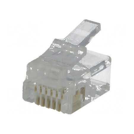 Conector RJ12 6 contacte bronz-fosfor aurit UL94V-2 | Electronic-mag.ro | Componente Electronice