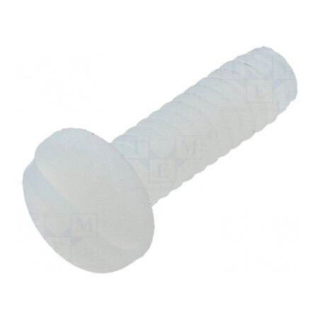 Şurub UNC 4-40x9,53 cu cap rotund crestat din poliamidă | Electronic-mag.ro | Componente Electronice