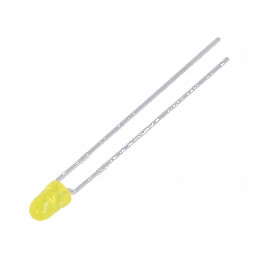 LED galben 3mm 70÷150mcd 40° convex 2÷2,5VDC | Electronic-mag.ro | Componente Electronice