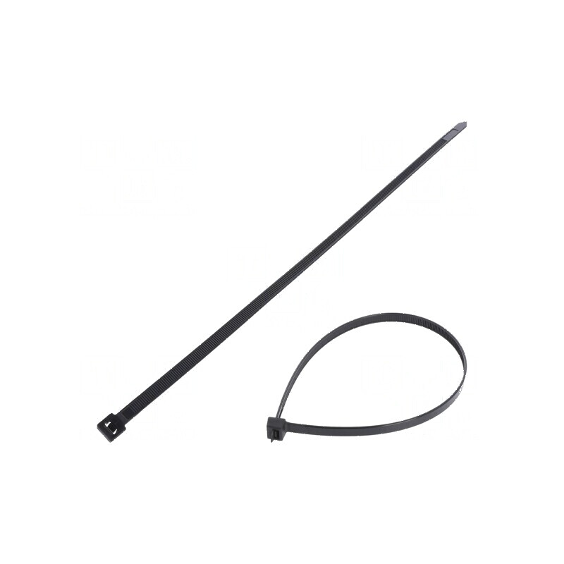 Colier de strângere poliamidă 350mm 7,6mm 533N negru | Electronic-mag.ro | Componente Electronice