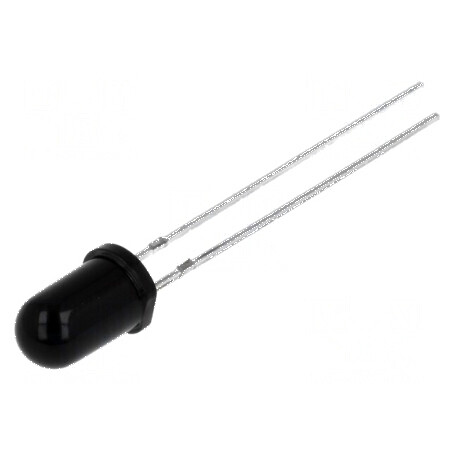 Fotodiodă IR PIN 5mm THT 940nm convexă neagră | Electronic-mag.ro | Componente Electronice