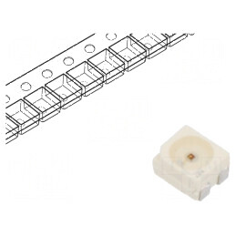 LED SMD PLCC4 roșie 4,8-12,08lm 1400-4500mcd 3x3,4x2,1mm | Electronic-mag.ro | Componente Electronice