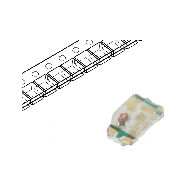 LED SMD 0603 roșie/verde 1,6x0,8x0,55mm 20mA 75mW | Electronic-mag.ro | Componente Electronice