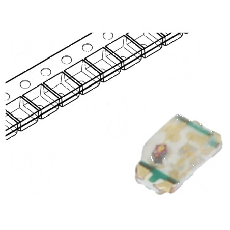 LED SMD 0603 roșie/verde 1,6x0,8x0,55mm 20mA 75mW | Electronic-mag.ro | Componente Electronice