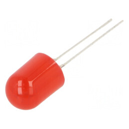 LED 10mm roșie 220-330mcd 30° plat 2 termeni | Electronic-mag.ro | Componente Electronice