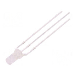 LED 3mm roșie/galben-verde 140° plat -30÷85°C | Electronic-mag.ro | Componente Electronice