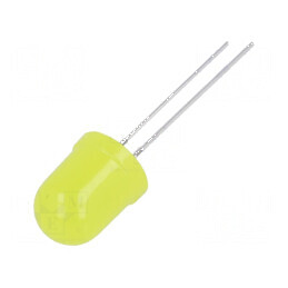 LED 10mm galben 150-220mcd 180° convex | Electronic-mag.ro | Componente Electronice
