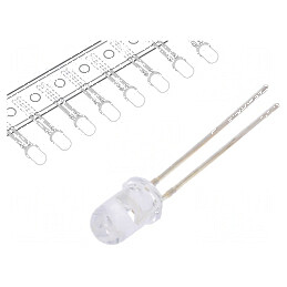 LED 5mm galbenă 5800-8400mcd 30° convex | Electronic-mag.ro | Componente Electronice