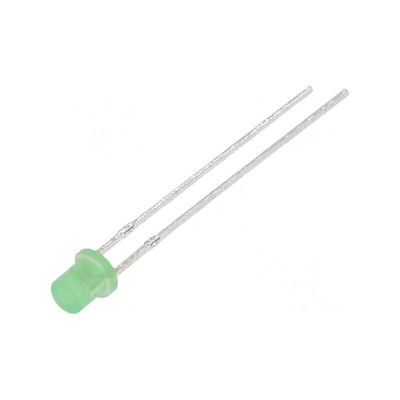 LED 3mm verde 220-330mcd 140° plat, nr. term: 2 | Electronic-mag.ro | Componente Electronice