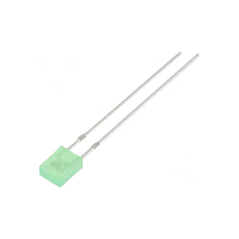 LED dreptunghiular verde 2x4x5mm 520-530mcd 20mA | Electronic-mag.ro | Componente Electronice