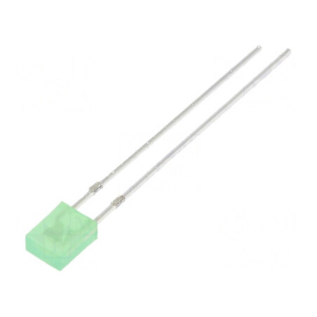 LED dreptunghiular verde 2x4x5mm 520-530mcd 20mA | Electronic-mag.ro | Componente Electronice