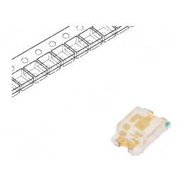 LED SMD 0805 verde 260-900mcd 2x1,25x0,7mm 140° 2,8-3,5V | Electronic-mag.ro | Componente Electronice