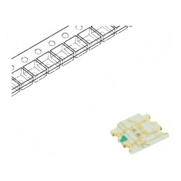 LED SMD 1206 roșie/galbenă 3,2x2,7mm 20mA 140° | Electronic-mag.ro | Componente Electronice