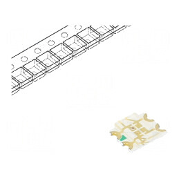 LED SMD 1206 portocaliu și verde 3,2x2,7x0,7mm 140° 20mA | Electronic-mag.ro | Componente Electronice