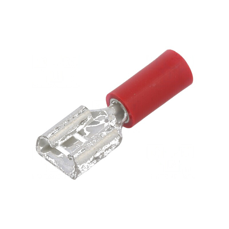 Terminal plat 6,3mm mamă 0,5-1,5mm2 crimpat pe cablu | Electronic-mag.ro | Componente Electronice