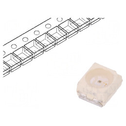 LED SMD 3528 Portocalie 11,2-28mcd 3,5x2,8x1,75mm 60° | Electronic-mag.ro | Componente Electronice