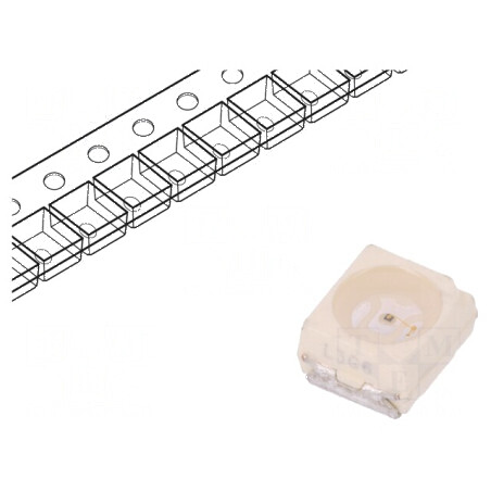 LED SMD 3528 Portocalie 11,2-28mcd 3,5x2,8x1,75mm 60° | Electronic-mag.ro | Componente Electronice