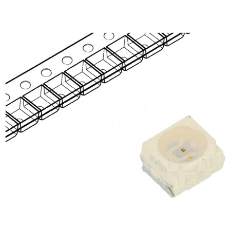 LED SMD 3528 PLCC2 roșie 3,5x2,8mm 120° 2mA 7,1÷18mcd | Electronic-mag.ro | Componente Electronice