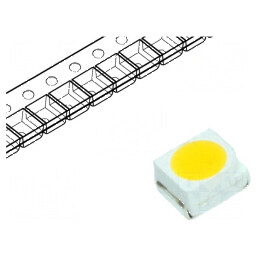 Banda LED SMD 3528 PLCC2 Alb Cald 1700-2500mcd 120° 20mA | Electronic-mag.ro | Componente Electronice