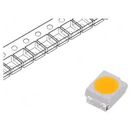 Banda LED SMD 3528 alb cald 20m 120° 7,5-8,5lm 2,8-3,4VDC | Electronic-mag.ro | Componente Electronice