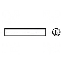 Şurub M3x10 fără cap crestat 0,5mm poliamidă DIN 551 | Electronic-mag.ro | Componente Electronice