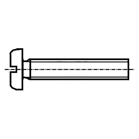 Şurub M3x4 Cap Rotund Crestat Alamă 0,5mm DIN 85A | Electronic-mag.ro | Componente Electronice