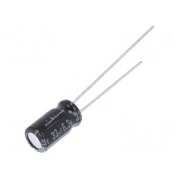 Condensator electrolitic THT 33uF 6,3VDC Ø5x9mm 2mm Raster | Electronic-mag.ro | Componente Electronice