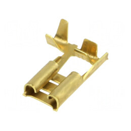 Terminal plat 6,3mm mamă 0,5-1mm² crimpat pe cablu | Electronic-mag.ro | Componente Electronice
