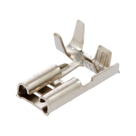 Terminal plat 6,3mm mamă 1,5-2,5mm2 crimpat pe cablu | Electronic-mag.ro | Componente Electronice