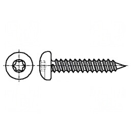 Şurub metal 6,3x13 Torx® TX30 cap rotund oţel călit | Electronic-mag.ro | Componente Electronice