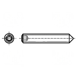 Șurub M6x16 fără cap imbus oțel inoxidabil A2 DIN 914 | Electronic-mag.ro | Componente Electronice