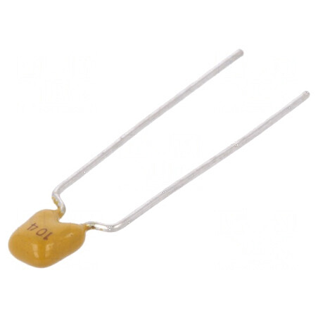 Condensator ceramic MLCC 100nF 100V X7R ±10% THT 5mm | Electronic-mag.ro | Componente Electronice