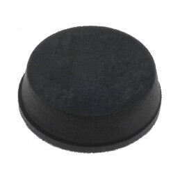 Picioruş autoadeziv negru din gumă 12,7mm x 11,5mm x 4mm | Electronic-mag.ro | Componente Electronice