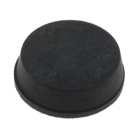 Picioruş autoadeziv negru din gumă 12,7mm x 11,5mm x 4mm | Electronic-mag.ro | Componente Electronice