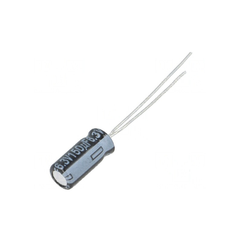 Condensator electrolitic low ESR THT 150uF 6,3V Ø5x11mm | Electronic-mag.ro | Componente Electronice Condensator electrolitic low ESR THT 150uF 6,3V Ø5x11mm | Electronic-mag.ro | Componente Electronice