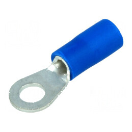 Vârf inelar M4 Ø 4,3mm pentru cablu izolat 1÷2,5mm2 | Electronic-mag.ro | Componente Electronice